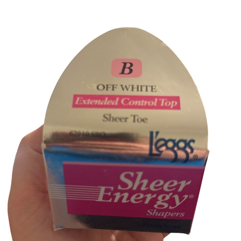 L'eggs‎ Vintage Sheer Energy Shapers Pantyhose Off White Extended Control Top - Picture 2 of 5